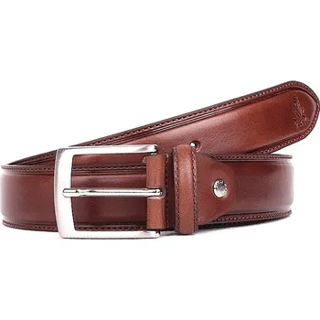 Opasek Hnědý pánský kožený opasek DAKAR 35783 délka 110/95 cm