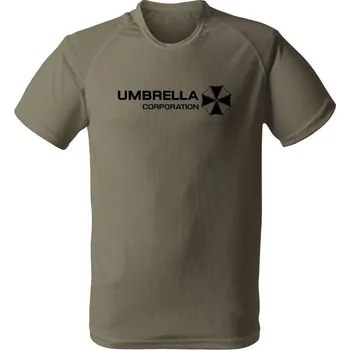 Funkční tričko Umbrella Corporation Line - olivová