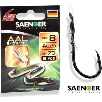 Rybářský háček Navázané háčky na úhoře Saenger Aal B-153 velikost: 1/0