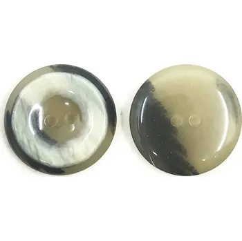 Knoflík GO116, Knoflík, perleťová - béžová, žíhaný, 18mm, 1ks