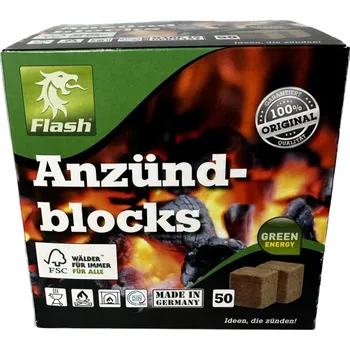Podpalovač Flash Kostky na podpálení WOOD & WAX 50ks XXL