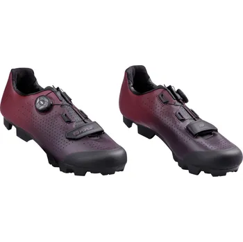 Pánské cyklistické tretry tretry FORCE MTB VICTORY, černo-bordó 43