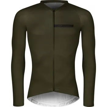 cyklistický dres dres FORCE CHARM dlouhý rukáv, army XS