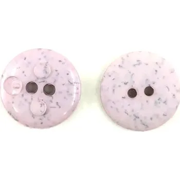 Knoflík GOM60, Knoflík, 13mm, pudrově růžový, lehký šedý melír, 1ks