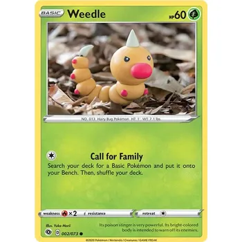 Sběratelská karetní hra Weedle 002/073 - Champion´s Path Typ karty: Non-Holo