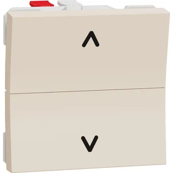 vypínač ovládač žaluziový tlačítkový 6A, 2M, Béžové Unica NU320744