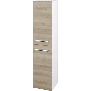 Koupelnový nábytek Dřevojas Vysoká skříň DOS SVD2 35 - N01 Bílá lesk / Úchytka T03 / D17 Colorado / Pravé