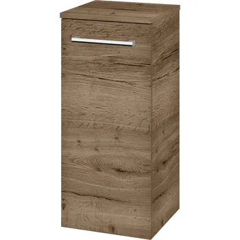 Koupelnový nábytek Dřevojas Nízká skříňka DOS SND 35 - D21 Tobacco / Úchytka T03 / D21 Tobacco / Levé