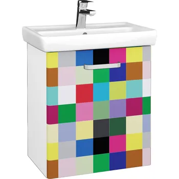 Koupelnový nábytek Dřevojas Koupelnová skříňka DOOR SZD 55 - N01 Bílá lesk / Úchytka T01 / IND Individual / Pravé