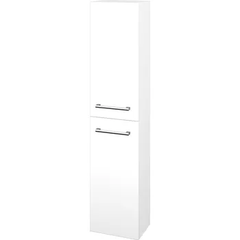 Koupelnový nábytek Dřevojas Vysoká skříň DOS SV1D2 35 - N01 Bílá lesk / Úchytka T03 / N01 Bílá lesk / Pravé