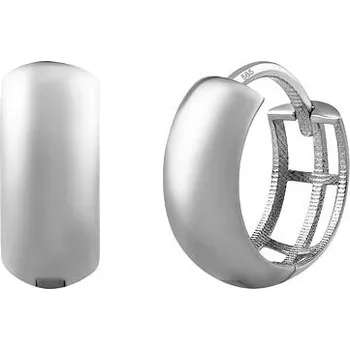 Náušnice Zlaté náušnice kruhy Dilly leštěné z bílého zlata - 12 mm LFG0453EGW