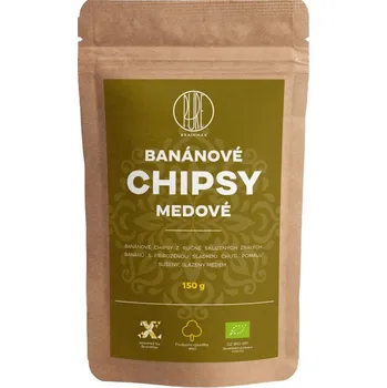 Sušené ovoce BrainMax Pure Banánové chipsy medové BIO, 150 g