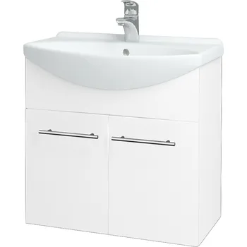 Koupelnový nábytek Dřevojas Koupelnová skříňka TAKE IT SZD2 65 - N01 Bílá lesk / Úchytka T02 / N01 Bílá lesk