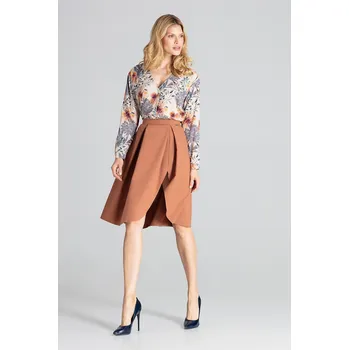 Dámská sukně Áčková sukně po kolena M675 FIGL Velikost: M, Barva (Varianta): Hnědá