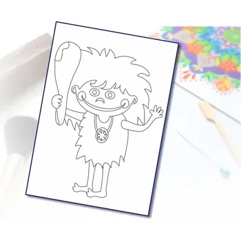 Radost v písku Šablona na pískování pračlověk Varianta: A5 (148 x 210 mm)