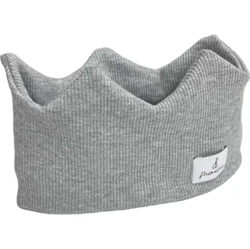Čelenka Mimilove Bavlněná čelenka KORUNKA 4-8 let Tmavě šedý melír