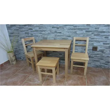 Dětská skříň Dětský stůl z masivu + 2 židličky jádrový BUK + štokrle 160