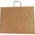 Papírová taška s krouceným uchem, délka 39 cm, šířka 50 cm, záložka 18 cm, hnědá