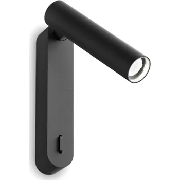 Nástěnné svítidlo Wever & Ducré Moderní nástěnná lampička na čtení Match Snooze Barva: Černá, Teplota chromatičnosti: 2700 Kelvinů 177353B3