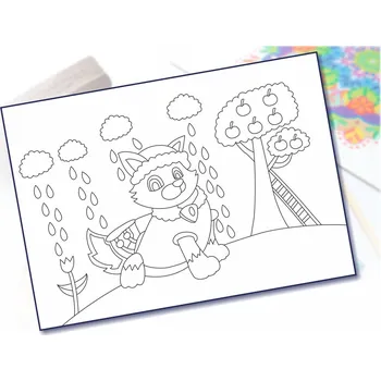 Radost v písku Šablona na pískování animák 11 Varianta: A3 (297 × 420 mm)