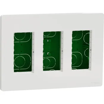 vypínač jednotka centrální 3x4 modulů zapuštěná, Bílá Unica System+ NU173418