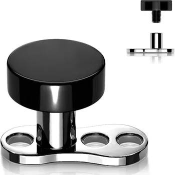 Piercing Šperky4U Kompletní microdermal piercing 1,2 mm - placka černá - MD027-K