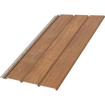 BRYZA střešní podhledová deska plná plastová, délka 3M, šířka 305 mm, Dub Winchester