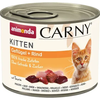 Pro kočku animonda Carny Kitten drůbeží + hovězí maso 12 × 200 g