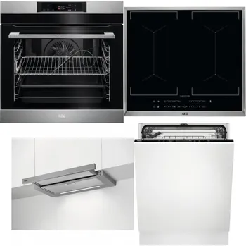 Set domácích spotřebičů AEG BPK742380M + AEG Mastery DoubleBridge IKE64450XB + AEG DPE5660M + AEG FSK73607Z
