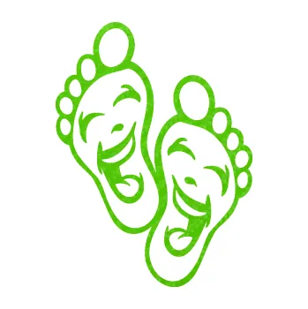 Samolepící dekorace SAMOLEPKA Nožičky 001 pravá s úsměvem (58 - 3D karbon zelený kawasaki) NA AUTO, NÁLEPKA, FÓLIE, POLEP, TUNING, VLASTNÍ TEXT, TISK, AUTOSAMOLEPKY.cz, POLEPY, OBRÁZEK, LOGO, SAMOLEPKY