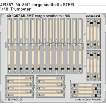 Plastikový model Eduard 1/48 Mi-8MT cargo seatbelts STEEL (TRUMPETER)