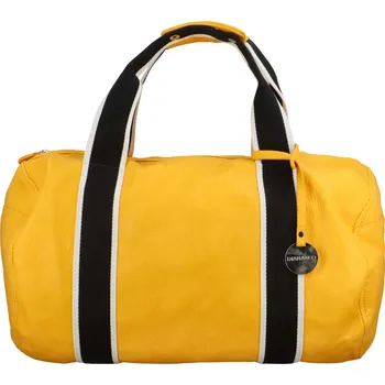 Cestovní taška Trendová koženková cestovní taška Alebom, žlutá