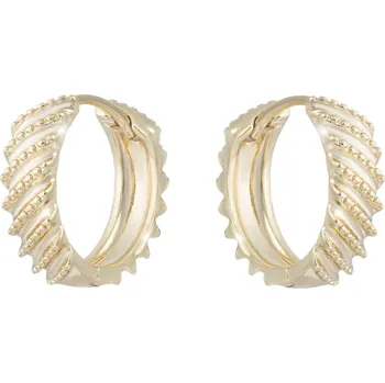 Náušnice biju Pozlacené náušnice 14K, zakroucený kroužek 1002723