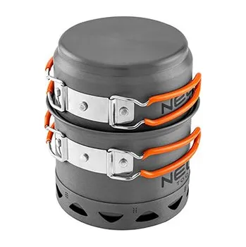 Rychlovarná konvice Sada hrnců 2v1 šedá, hliník, hrnec, pánev, rychlovarná konvice, Neo Tools