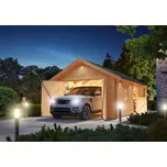 Dřevěná garáž KARIBU 43545 40 mm natur