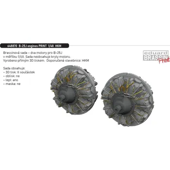 Plastikový model Eduard 1/48 B-25J engines PRINT (HKM)