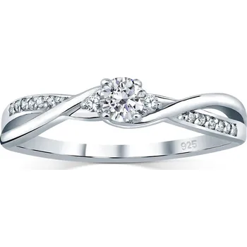Prsten Stříbrný prsten se Swarovski® Zirconia obvod 46 mm