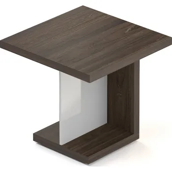 Jednací stůl NABYTEK-DESIGNOVY.CZ - DLST80 - Manažerský konferenční stolek SOLID, čtvercový 80x80cm, jilm royal/bílá