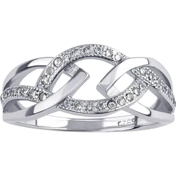 Prsten Prsten ELISA ze stříbra s micro zirconia obvod 47 mm