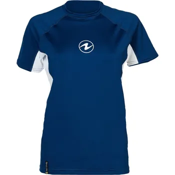 Vodní sport Dámské tričko Aqualung RASHGUARD LOOSE FIT, námořní modrá/bílá Velikost: Small CL2760409S