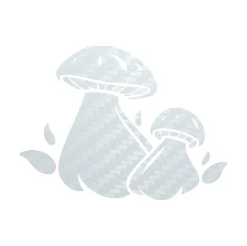 Samolepící dekorace SAMOLEPKA Houby 002 levá (51 - 3D karbon bílý) NA AUTO, NÁLEPKA, FÓLIE, POLEP, TUNING, VLASTNÍ TEXT, TISK, AUTOSAMOLEPKY.cz, POLEPY, OBRÁZEK, LOGO, SAMOLEPKY