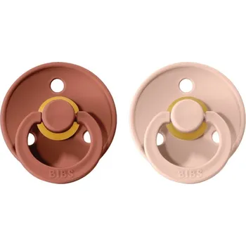 BIBS Colour dudlíky z přírodního kaučuku 2ks velikost 1 (0-6měs) Woodchuck/Blush