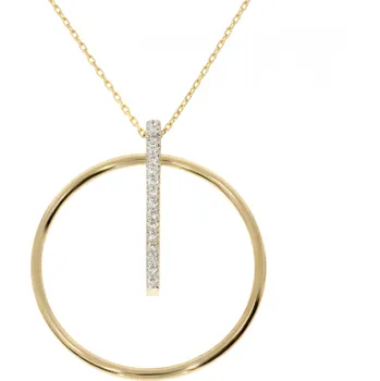 Řetízek Zlatnictví Helios Řetízek s přívěskem posázený Diamanty