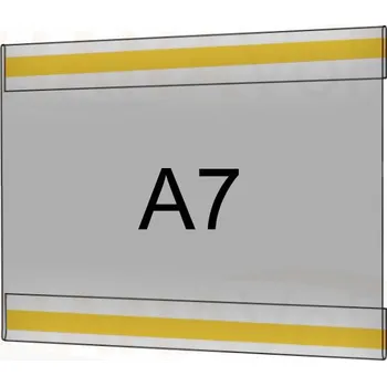 Plastová kapsa antireflexní A7 na šířku typ C 2x pěnová samolepka PVC-MAT kapsa C A7Š - 2x pěnová samolepka - 1 ks