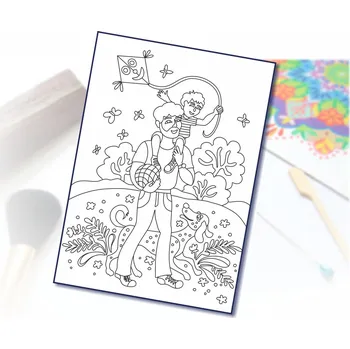 Radost v písku Šablona na pískování tatínek se synem Varianta: A4 (210 × 297 mm)