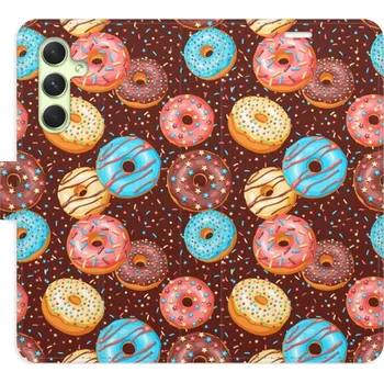 Pouzdro na mobilní telefon Flipové pouzdro iSaprio - Donuts Pattern - Samsung Galaxy A54 5G