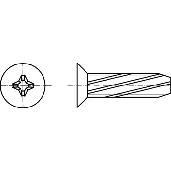 Šroub PROFISTYL DIN 7516D šroub zavitořezný se zápustnou hlavou a křížovou drážkou PHILLIPS pozink Varianta: DIN 7516D šroub závitořezný zápustná hlava křížová drážka ZnB M3x10