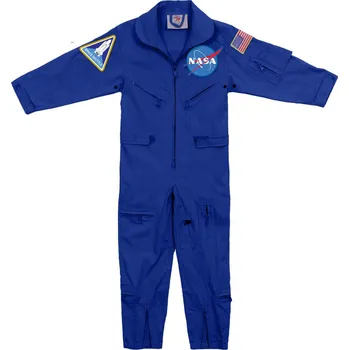 Chlapecká zimní kombinéza Kombinéza dětská NASA s nášivkami MODRÁ XS - Není skladem