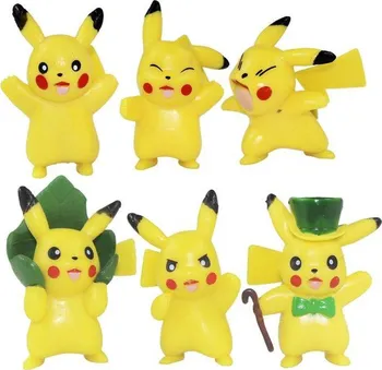 Figurka Cakesicq Figurky na dort Pokémon Pikachu 4 cm 6 ks