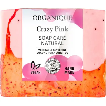 Koupelová kosmetika Organique Crazy Pink glycerinové mýdlo, 100 g